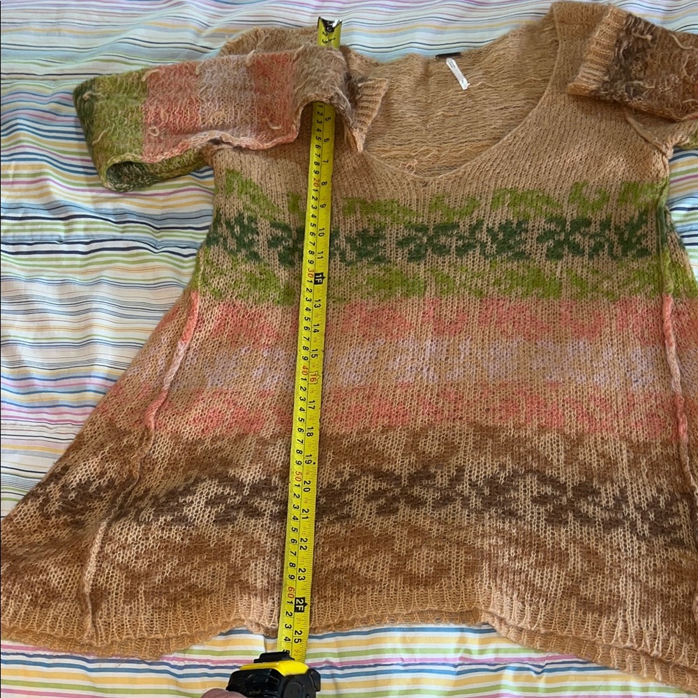 Free People Alpaca‎ Blend Earthy Tones Trapeze Knit Sweater S/P - Picture 6 of 13